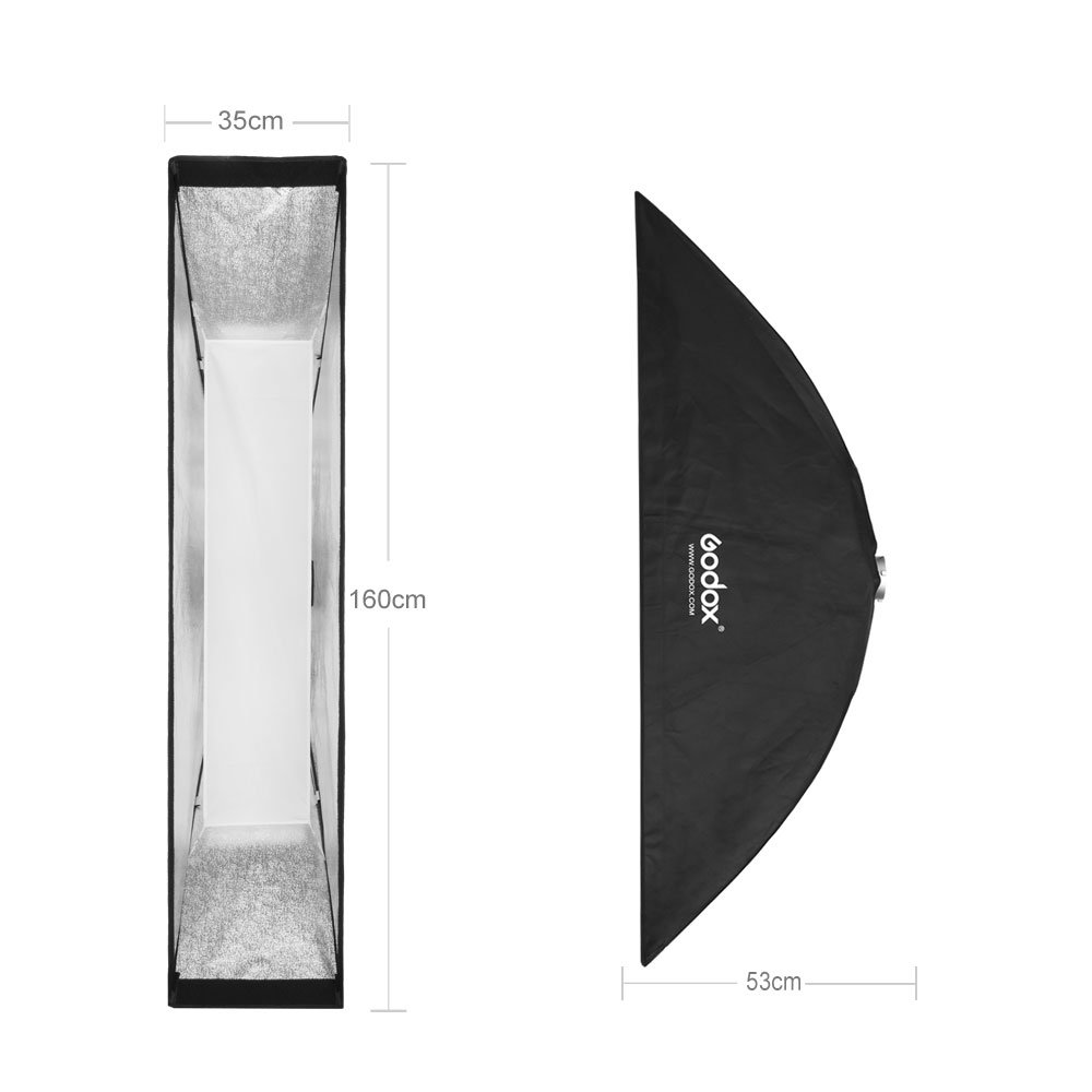 Godox Grid Softbox Strip Softbox Strip Box 35x160cm 14"x63" Beehive Honeycomb Grid Bowens Mount for Studio Flash (FW35x160)