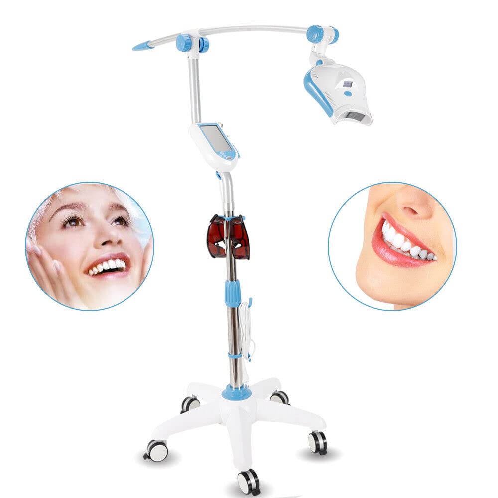 Zahnbleaching Set Professionell, 40VA Zahnaufhellung Licht, 3-Gang-Leistung Bleaching Zähne, 380-640nm Wellenlänge 3 LeuchtmodiB leaching Zähne mit 1-30min Timer