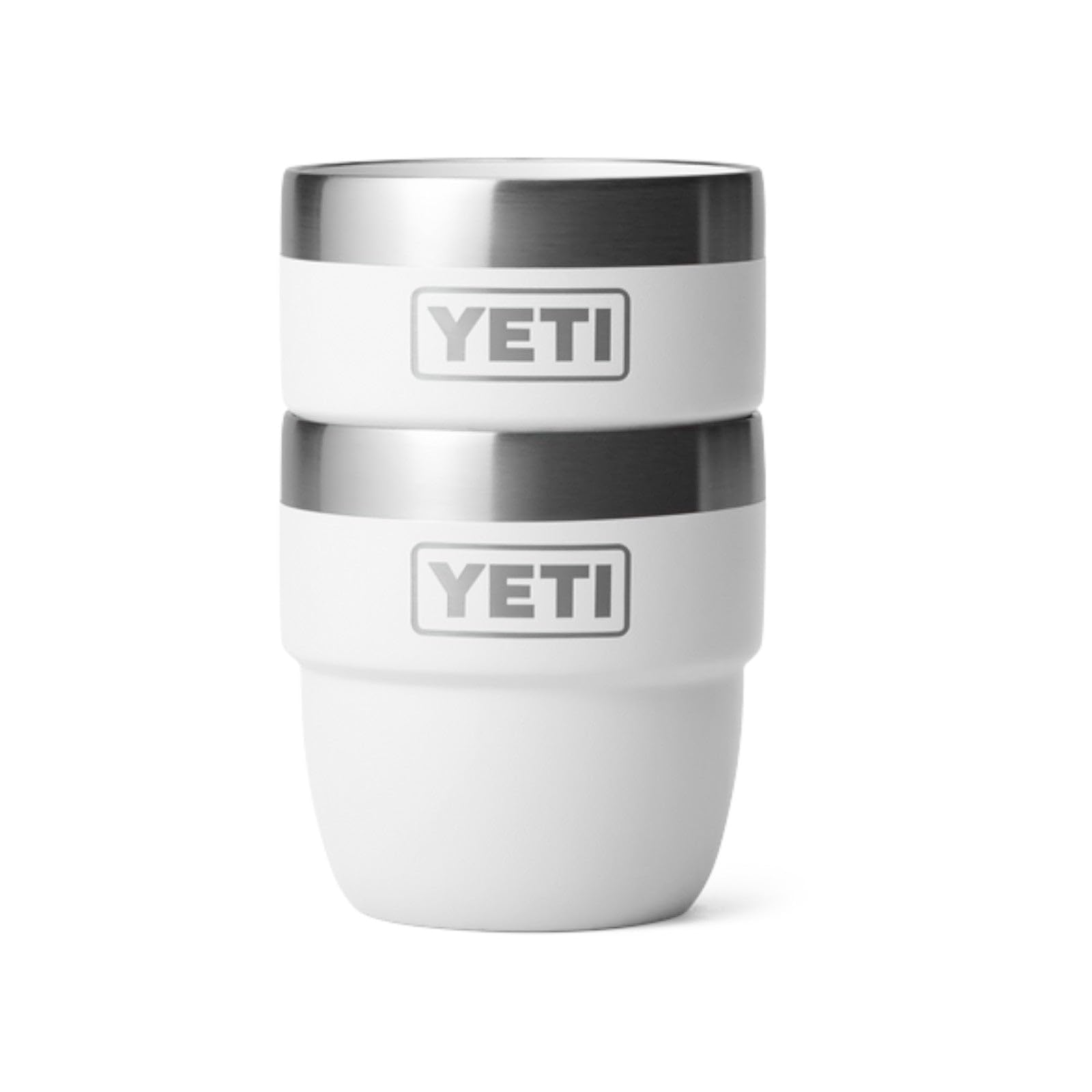 YETI Rambler Lot de 2 tasses empilables avec revêtement en céramique DuraSip, blanc, 118 ml