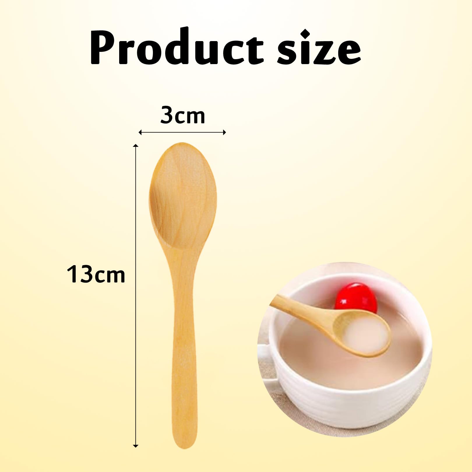 Cucchiaio Legno, 12 PCS Mini Cucchiai Fatti a Mano, Cucchiaini da Portata per Bambini, Piccoli Cucchiaini per Spezie, Sale, Caffè, Tè, Marmellata, Senape - 5 Pollici