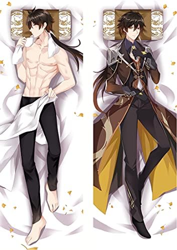 Juju Home Genshin Impact Zhongli Anime 34x100cm133in X 399in Peach Skin Body Pillowcase