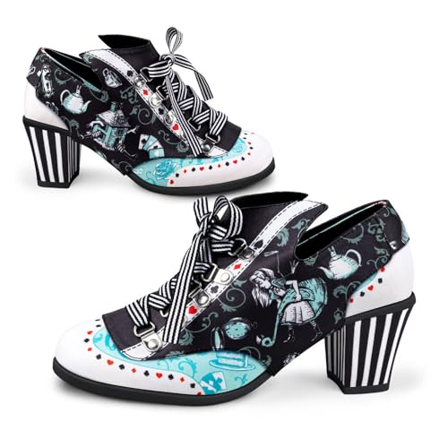 Image of Hot Chocolate Design Artistic Women's Mid Heel Strap Pumps | Block Heel Design, Vegan Faux-Leather Upper, Padded Footbed, Buckle Closure, Occasion Pumps for Women