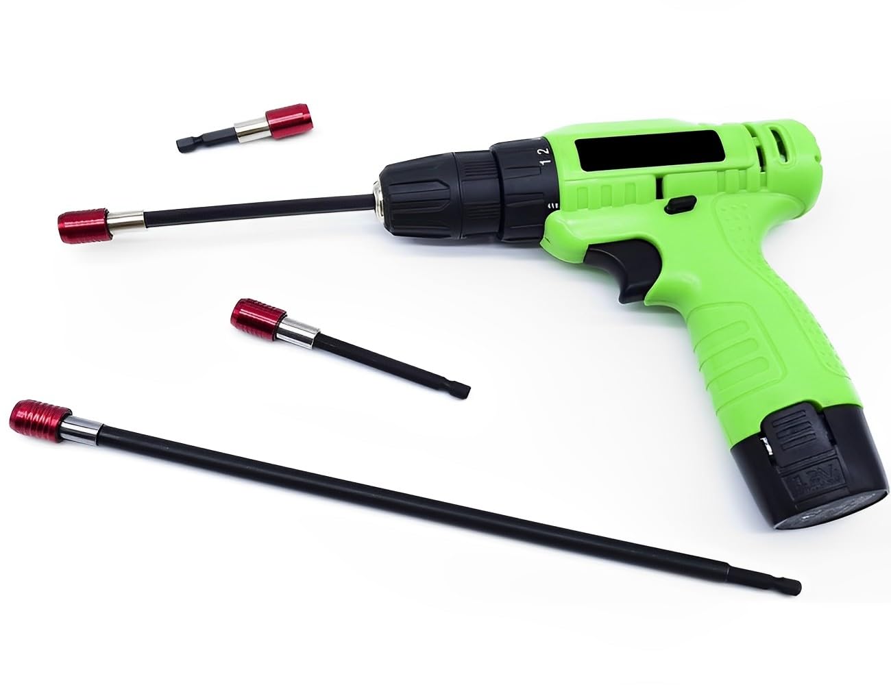 KAPSING Lot De 9 Extensions De Perceuse Magnétiques, Support De Tige D' Extension De Perceuse Pour Clé à Chocs électrique (50 Mm/100 Mm/150 Mm