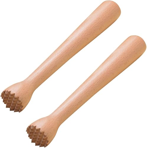 Muddler de madera para cócteles de 10 pulgadas, para el hogar y bar para mojitos, bebidas de frutas, madera resistente, herramienta de barra