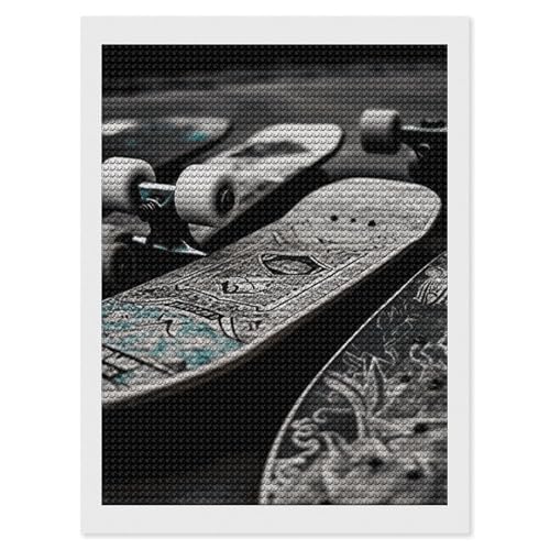 Peinture diamant skateboard pour salon : créez votre décoration murale