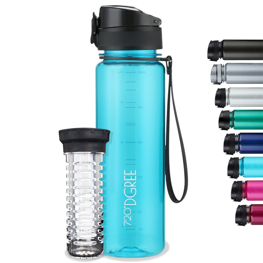 720°DGREE Botella Agua 1 Litro “uberBottle“ - Tamiz-Fruta, softTouch - Sin BPA, Prueba de Fugas, Reutilizable - Cantimplora, Water Bottle ideal para Deporte, Fitness, Gimnasio, Senderismo, Ciclismo — view 96