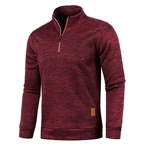 Chaqueta de senderismo para hombre, secado rápido, cuello con cremallera, suéter de forro polar, suéter de manga larga, cálido y transpirable, a la moda, suave y liso, para primavera, verano, viajes,