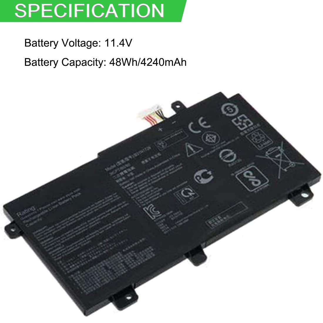 szyuya B31N1726 11.4V 48Wh Baterías de Ordenador portátil para ASUS TUF Gaming FX504 FX504G FX504GD FX504GE FX504GM FX505 FX505DT FX505DV FX505DU Series