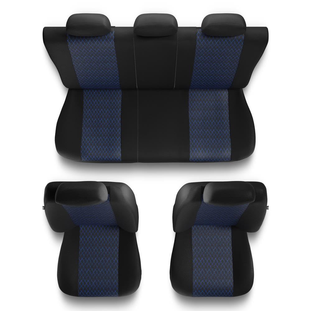 Mossa Fundas Asientos Coche aptas para Fiat Panda II III 2003-. PF-BL | Hatchback