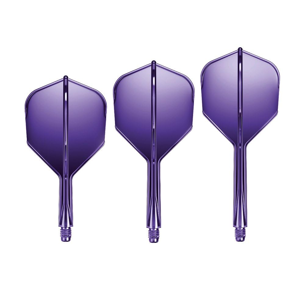 GOAT – Air Neon Purple No6 Inbtween Dart Flights, 3 Plastic Flights with Shafts, Dart Accessories