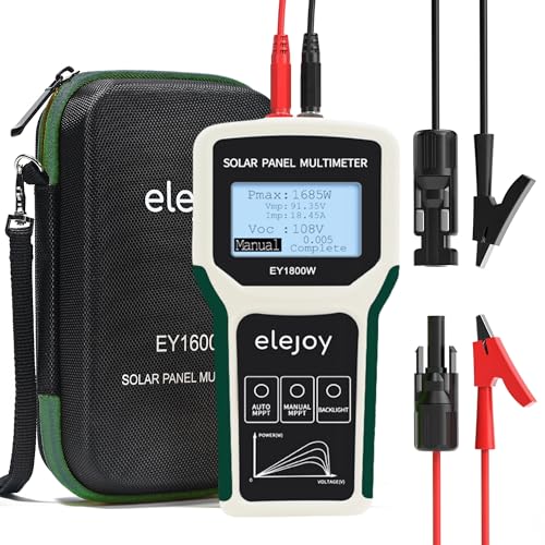 EY1800W Solar Panel Tester Multimeter, DC/AC Solar Panel Watt Meter, Photovoltaic Panel Solar Power...