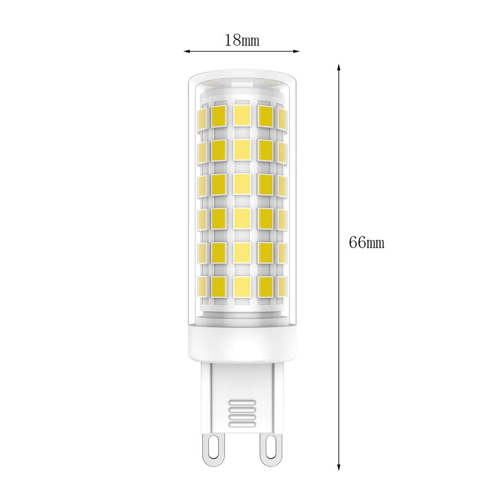Lampadine a LED Confezione da 5 lampadine LED G9 Base 9W 700LM Bianco Freddo 6000K Sostituisci 70W Incandescente Angolo del Fascio di 360 Gradi Non dimmerabile