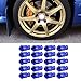 Qiilu 20 Piezas Tornillos de neumático de automóvil M12X1.5, Tuerca de Aluminio...