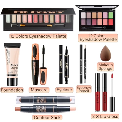 Makeup Set for Women, Makeup Full Kit for Beginners & Professionals, Travel Makeup Set for Teens & Adults, Makeup Gift Set for Girls, Eyeshadow Palette, Lip Gloss, Face & Eye Make up - Image 3