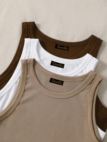Image of Tops for Women Crop Top for Women's Tank Activewear Tee Sports Western Casual Cotton Camisole Pack of 3 Combo