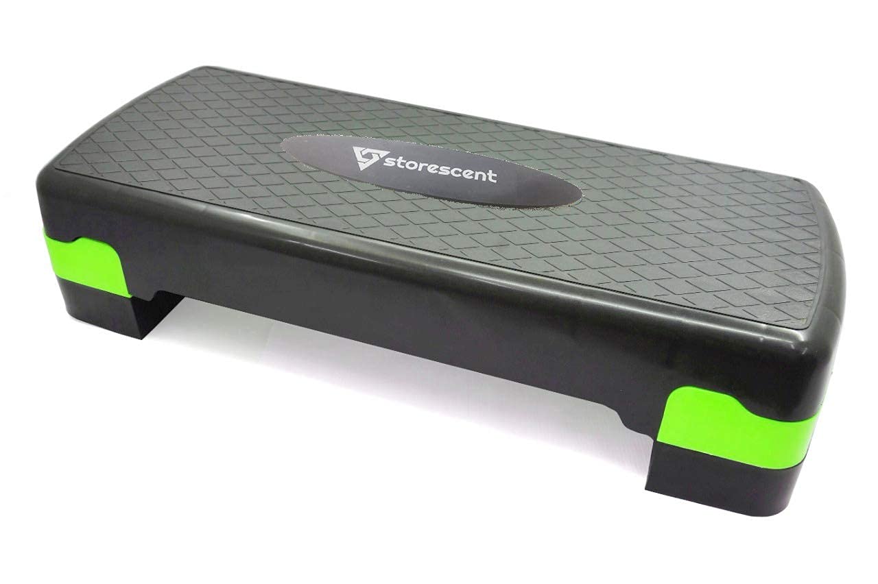 Storescent Polypropylene Sports Adjustable Home Gym Exercise Fitness Stepper (Green)-image-48