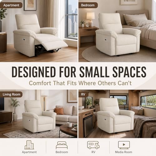 Sillón Plegable Beige con Tela Suave miniatura 3