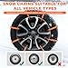 Snow Chains Tire Chains - Emergency Non-Slip Zip Tie, Portable Snow Tire Cables Chain for Car SUV Truck Universal Winter Driving (10)