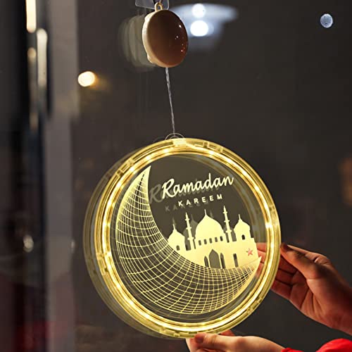 Zoonvii Luci Decoro per Finestre Eid Ramadan,LED