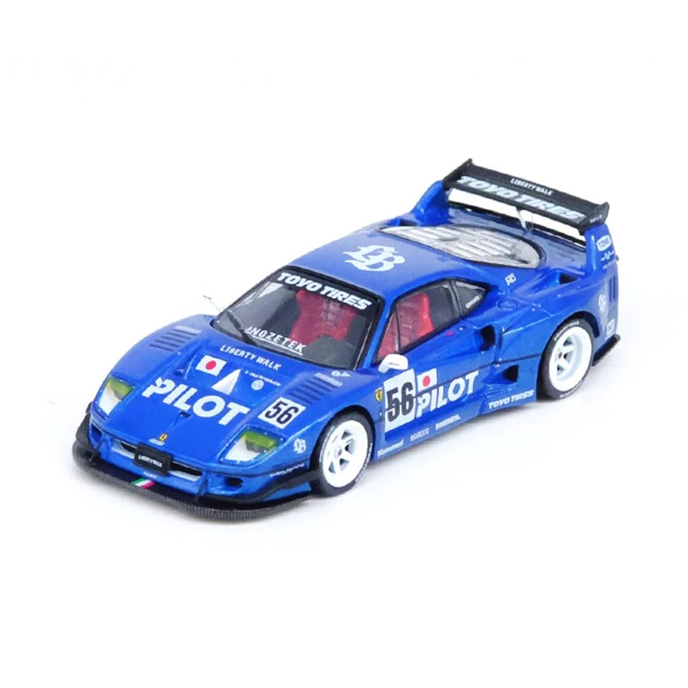 Inno Models LBWK (Liberty Walk) F40#56 Blue Tokyo Auto Salon 2024" 1/64 Diecast Model Car IN64-LBWKF40-TAS24