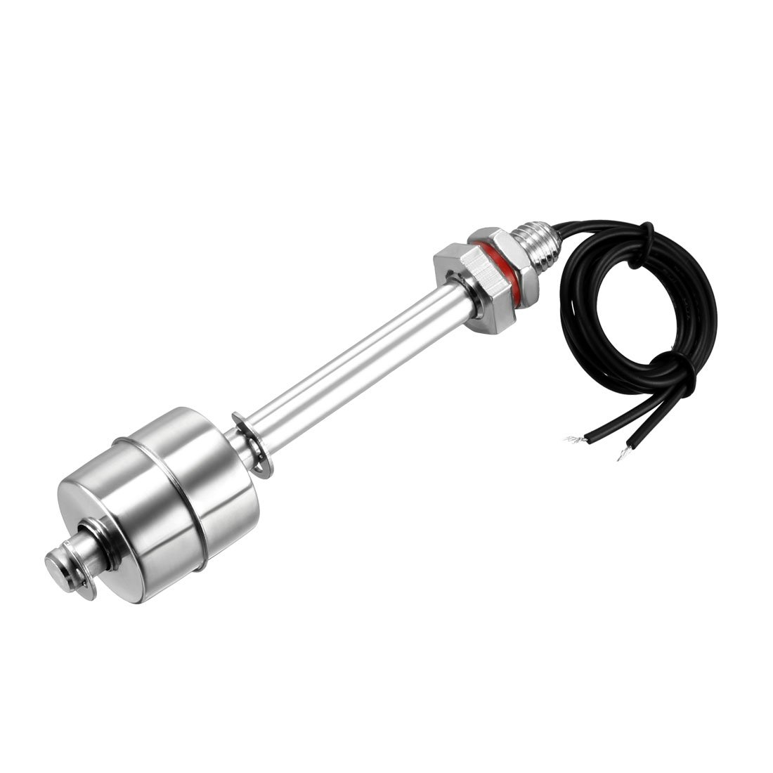sourcingmap Stainless Steel Float Switch for Water Pump Tank Swimming Pool Garden Pond Liquid Water Level Sensor M10 116mm Length