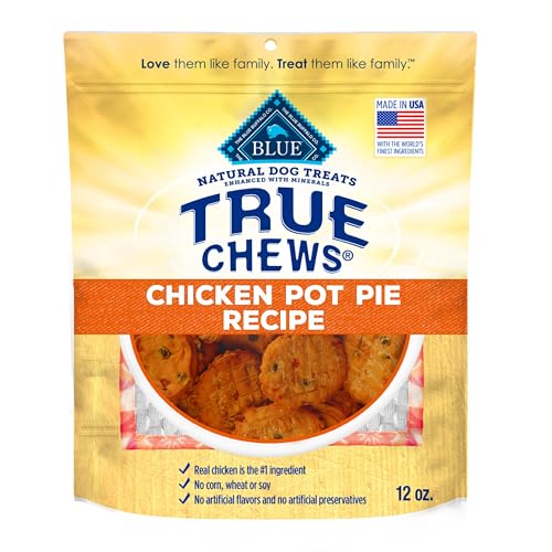 Blue Buffalo True Chews Dog Treats Made in the USA with Natural Ingredients Chicken Pot Pie