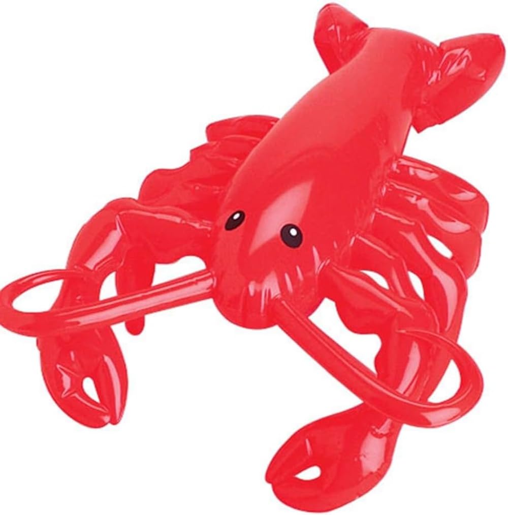 Inflatable Lobster | 20 inch | Blow up Crawfish Party Decorations for Kids Animal Birthday Beach Theme Pool Float Party Favors