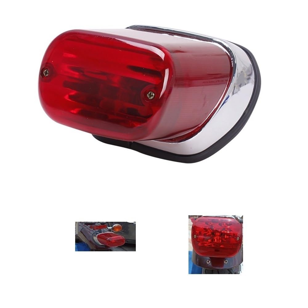1PC ABS Rosso Moto Posteriore Freno Fanale Stop Lampada Accessori Per Virago XV250 XV400 Targa Fanali Posteriori