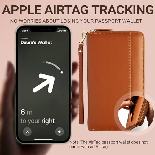 Image of Travel Document Organizer - RFID Passport Wallet Case Family Holder Id Wristlet