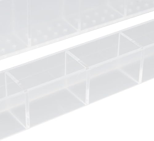 Miniatura 9 de TOPINCN Organizador de pajitas de acrílico para gabinete con 12 fuertes adhesivos cuadrados para pajitas, contenedor de almacenamiento para armario,