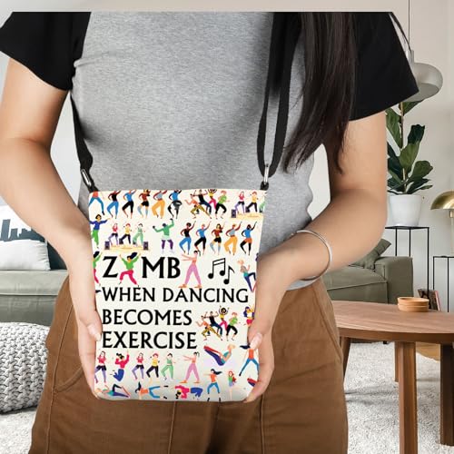 Image of Zumba Dance Gift Zumba When Dancing Becomes Exercise Crossbody Bag Zumba Lover Gift