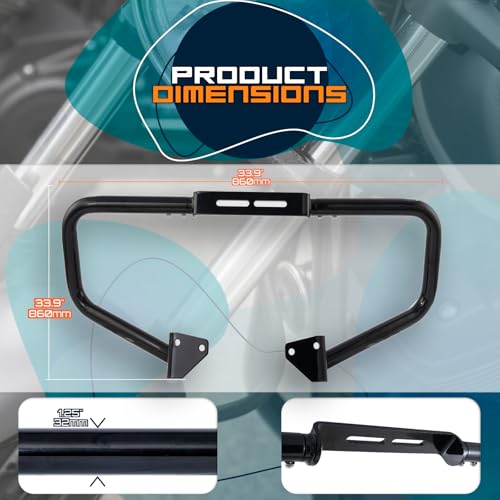 GGDMOTO Crash Bar Engine Guard Highway Bar Compatible with Harley Davidson Dyna Fat Bob Low Rider Street Bob Wide Glide Switchback Super Glide Custom 2006-2017 (GlossBlack) by GGDMOTO - Image 2
