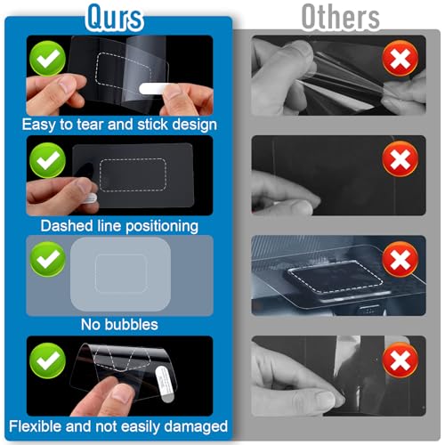 Image of YUXIANLB 12PCS Electrostatic Film for Dash Cam Clear Reusable Static Cling Stickers for Windshields Double-Sided Adhesive Pads for Scratch-Proof Residue-Free Reflective Films for Windshield Protector