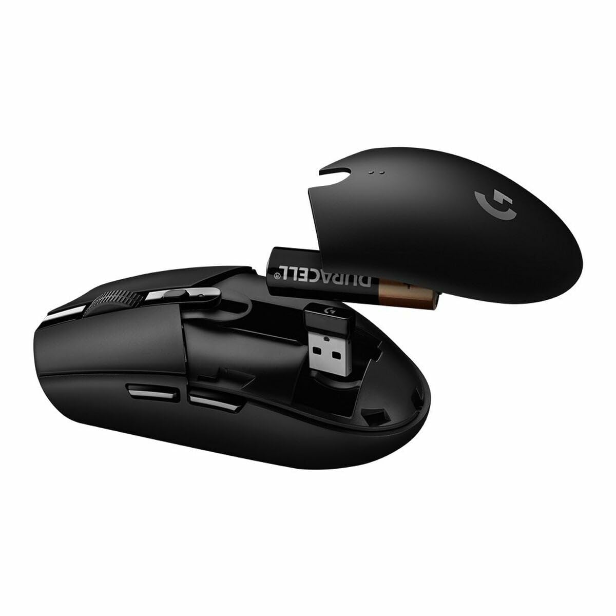 Logitech G G305 Lightspeed kabellose Gaming-Maus mit Hero 12K DPI Sensor, 6 programmierbare Tasten, 250 Stunden Akkulaufzeit, Schwarz
