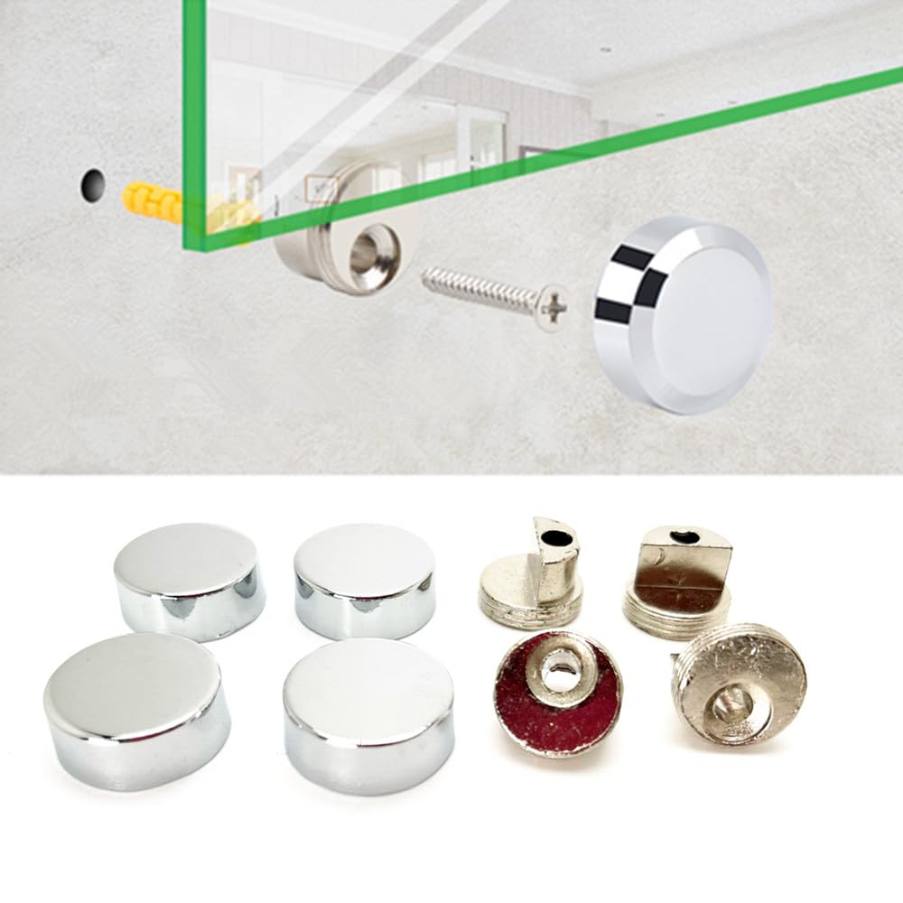 CuiCanfla Pack of 8 Clamp Mounting Spacers, Mirror Holder, Glass Clamp, Stainless Steel - Image 4
