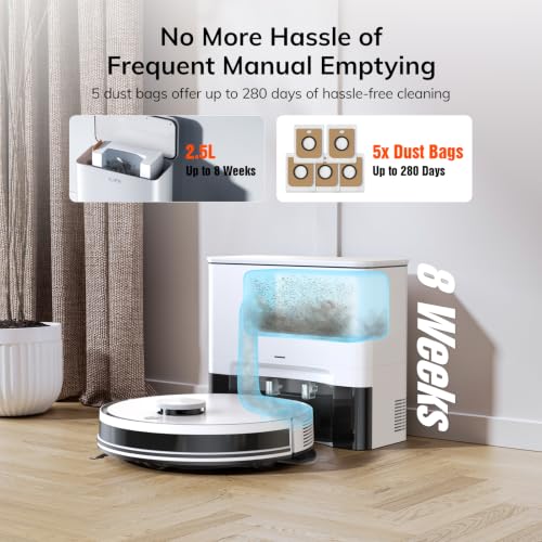Image of ILIFE A30 Pro Robot Vacuum and Mop,10000Pa Max Suction | 60 Days Self Emptying, LiDAR Navigation, 150 Min Max, App, Remote & Voice Control, Ideal for Hard Floors, Carpet & Pet Hair