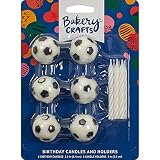 CakedDrake Cake Topper Decor, Candles,Soccer shape Candles (2/PKG)