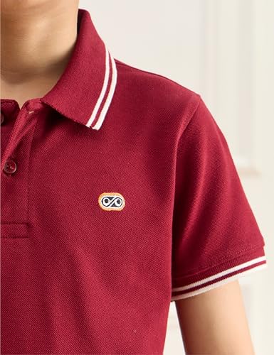 Image of Amazon Brand - Symbol Boys Cotton Rich Solid Polo Tshirt | Collar Tshirts | Half Sleeves | Plain-Regular Fit