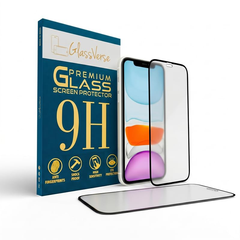 Image of GlassVerse Ultra Privacy Tempered Glass For Apple Iphone 11 (PACK OF 1) with Free Installation Kit. Edge To Edge. (In-Screen FingerPrint Lock will not work with the Privacy Guard) - 6.1 inch