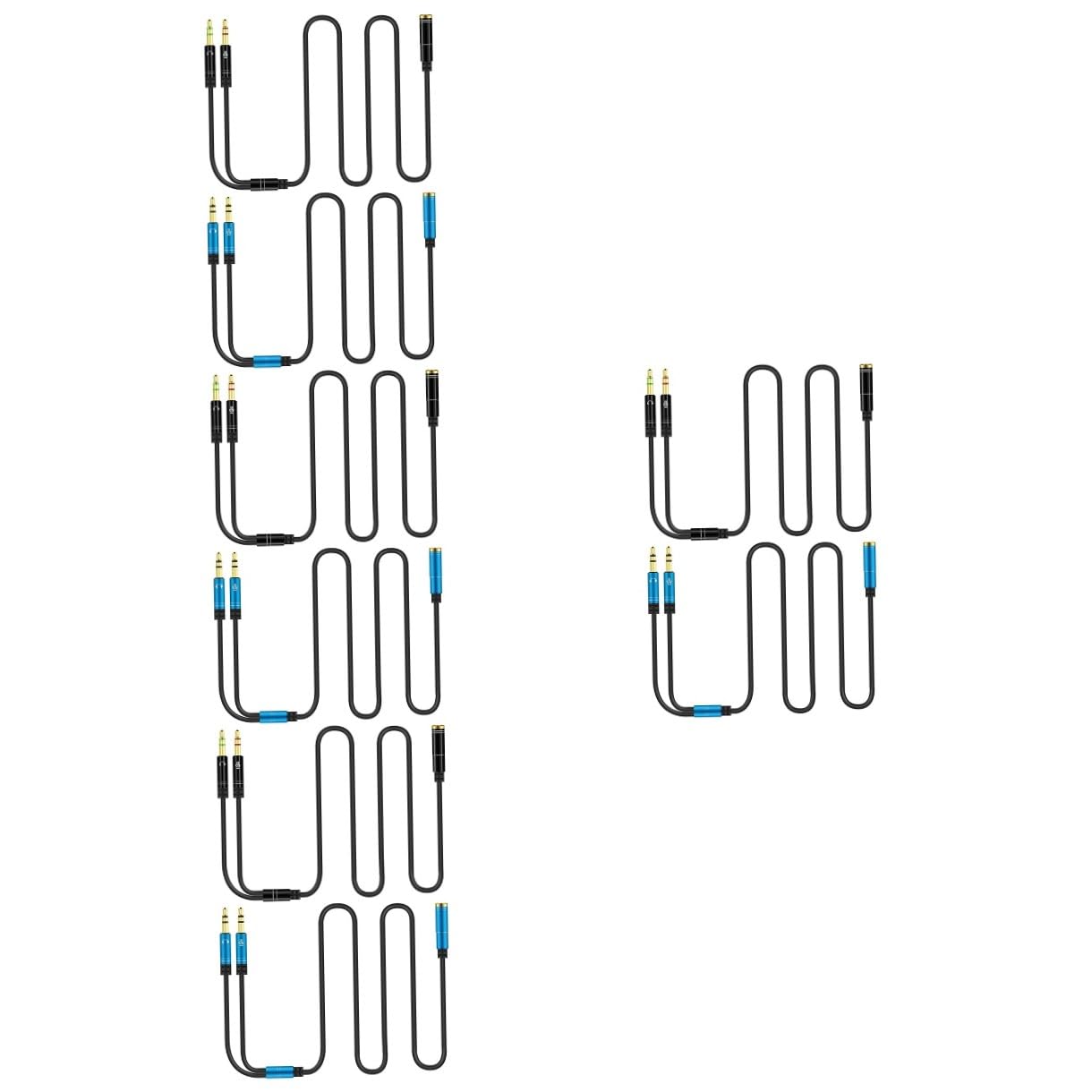 ABOOFAN 8stücke Klinken-Splitter Kabel Für Audio Und Mikrofon Dual Female Adapter Für Desktop-Computer Und Laptop Praktische Lösung Für Headsets