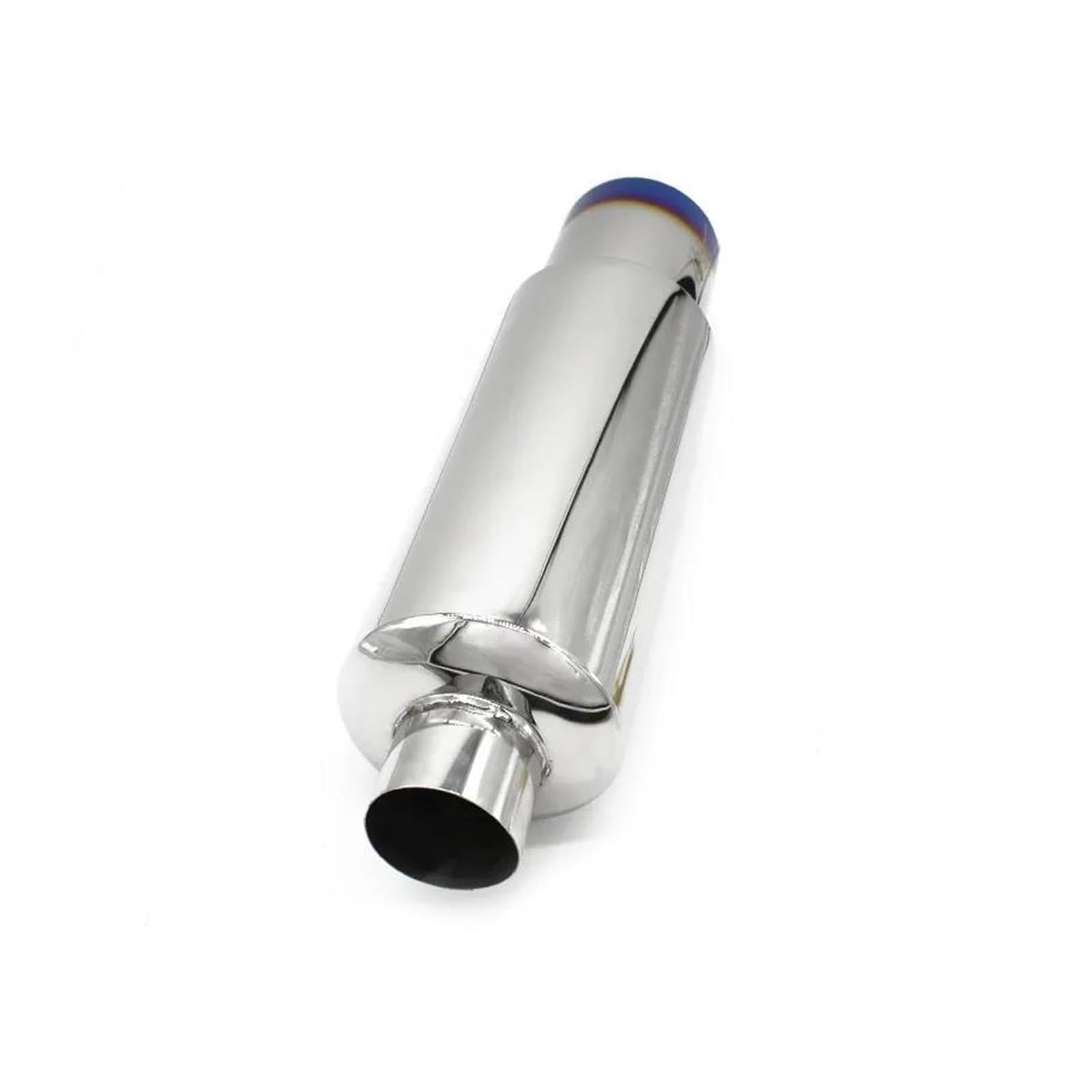 Silenciadores de escape universales de acero inoxidable para sistemas de competición (63 mm a 100 mm)(Plata)