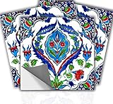Batumi Turkish Peel and Stick Tile Stickers Vinyl Self-Adhesive Backsplash for Kitchen & Bathroom Water-Resistant & Removable Tile Decals for Instant Makeover (40, 5' x 5')