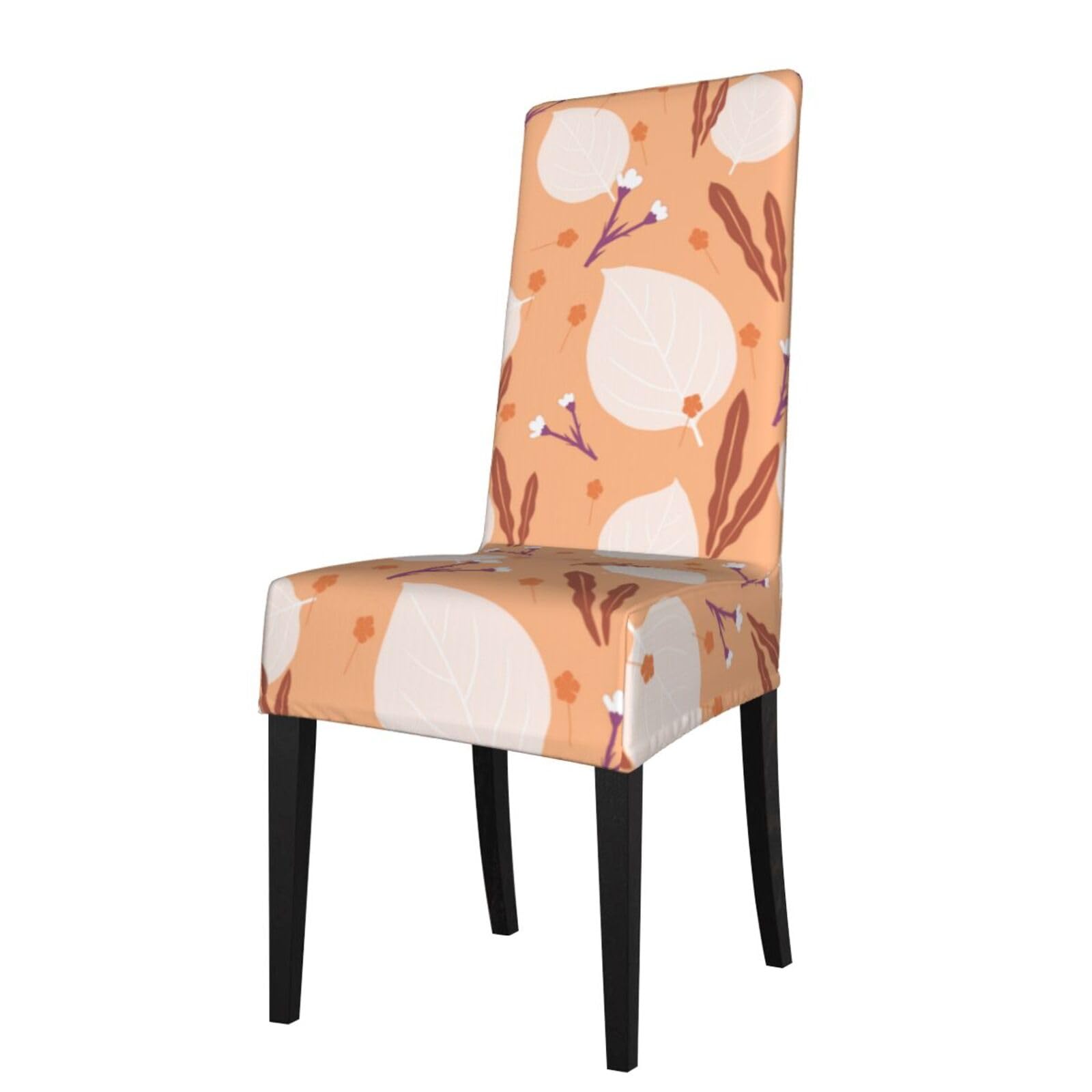 LKYMOH Minimalist Leaf Pattern, Chair Covers Stretch Chair Slipcovers for Dining Room, for Party Pet Protection Universal Fit Soft Polyester