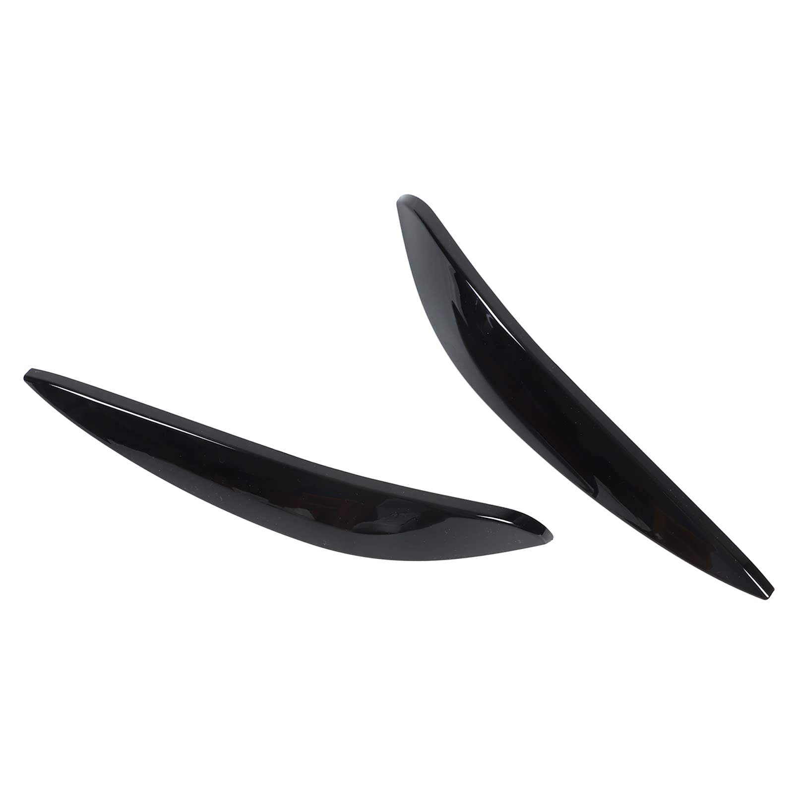 2 Pezzi Sopracciglio Faro, Sostituzione Sinistra Destra ABS per Smart 453 Fortwo Forfour 2015‑2020(Nero lucido)
