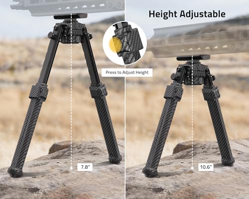 CVLIFE 30% Carbon Fiber Bipod for M-Rail Bipod Stable for Outdoor - image 5