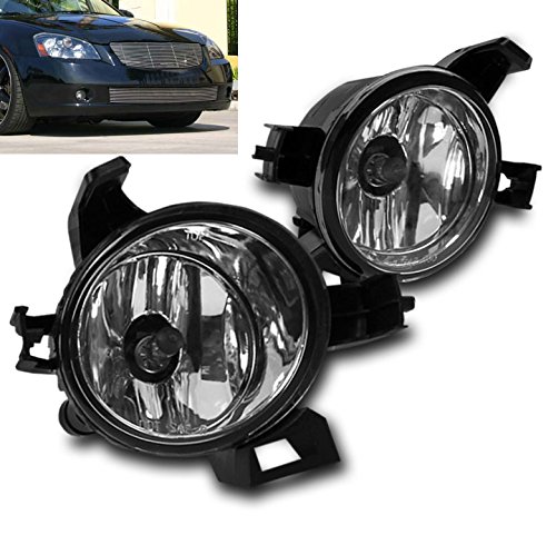 Chrome Fog Light Kit With Wiring Harness For 2005-2006 Nissan Altima & 2004+ Quest - H11 Halogen, DOT/SAE