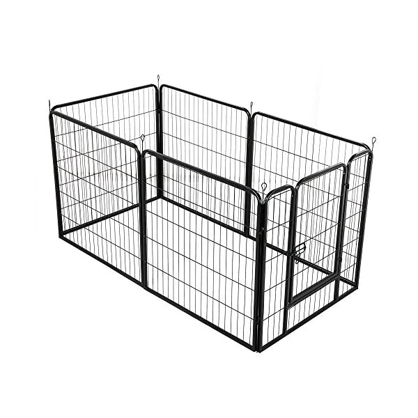 Yaheetech Welpenauslauf Tierlaufstall 164 x 83 x 80 cm Laufgitter welpenlaufstall, Freigehege für Hund(6 eckig je Panel… – Bild 10