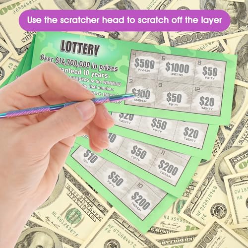 Image of Ouligay 3pcs Lottery Ticket Scratcher Tool with Box,Double Head Scratch Off Tools for Lottery Ticket Holders,Lotto Metal Scraper Tool,Lottery Scratcher Tackle for Scratch Tickets and Stickers