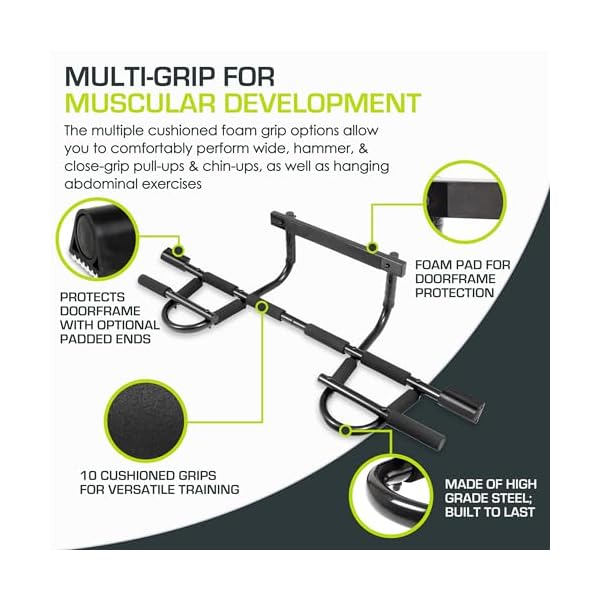 ProsourceFit Foldable Pull Up Bar/Doorway Trainer for Multi Use Fitness & Home Gym Exercise 4 ProsourceFit Foldable Pull Up Bar/Doorway Trainer for Multi Use Fitness & Home Gym Exercise - Image 4