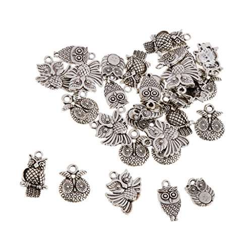 Blesiya 30pcs Gufo Tibetano Pendente Ciondolo